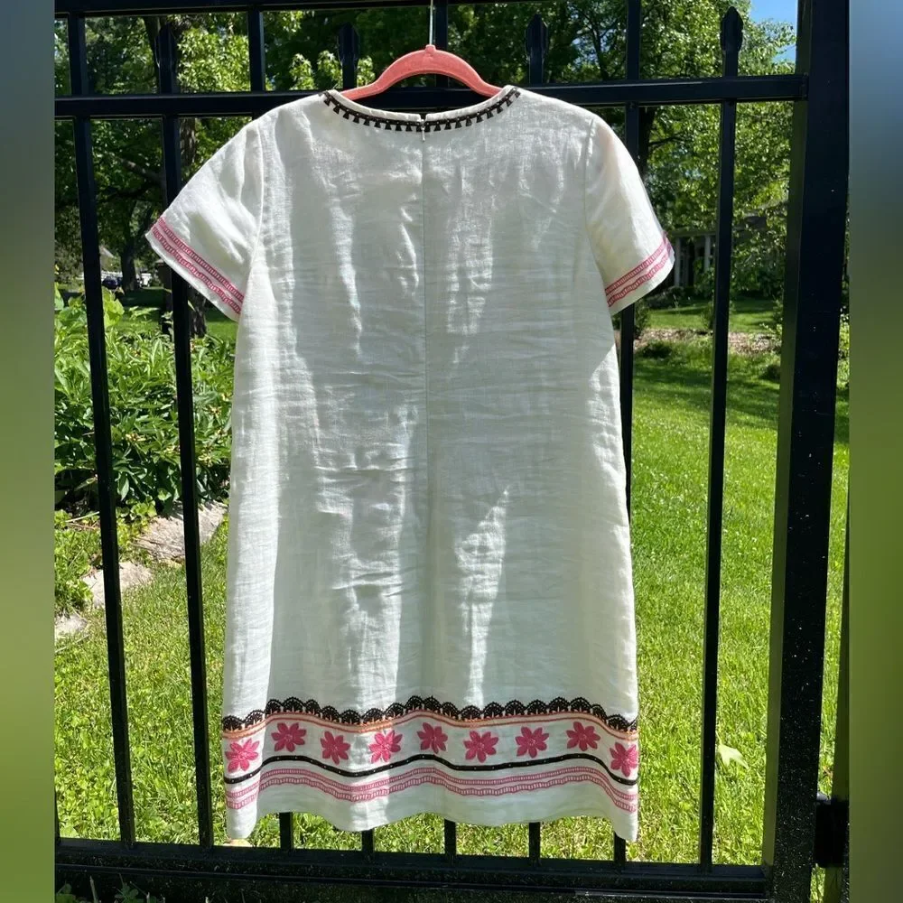 Kate Spade Linen Embroidered Tunic Dress